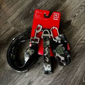 Reddy 3 Piece Camo Dog Walking Kit
• LEASH • COLLAR • WASTE BAGGIE DISPENSER •